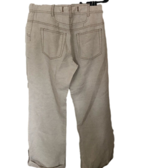 Coastal Linen Lycocel Blend Crop Trousers Small - Picture 2 of 6